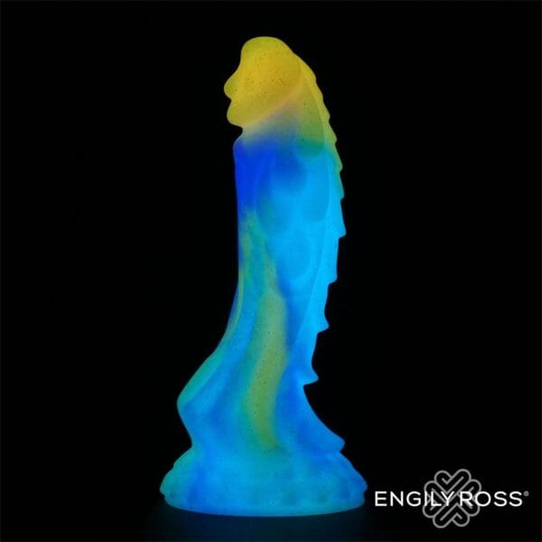 Dildo "Dragón" Luminiscente - Brilla en la Oscuridad - Textura Fantástica - 18 cm