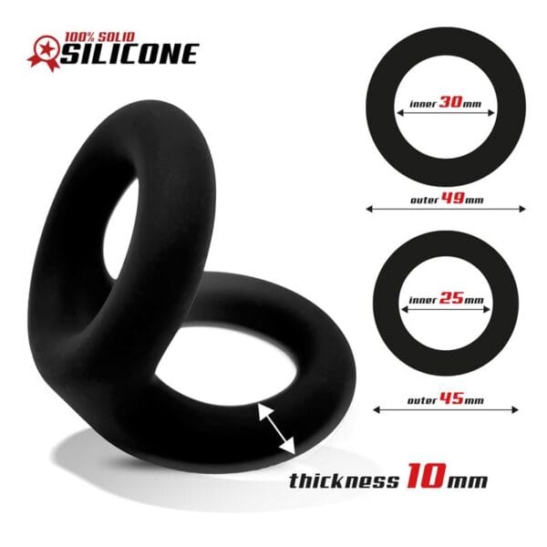 Anillo Doble para Pene | Silicona Sólida | Tallas 2.5 y 3 cm | Mayor Firmeza y Placer
