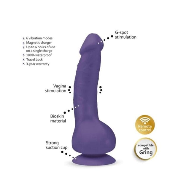 Greal Vibrador de Clítoris y Punto G - Potente y Silencioso - Color Violeta