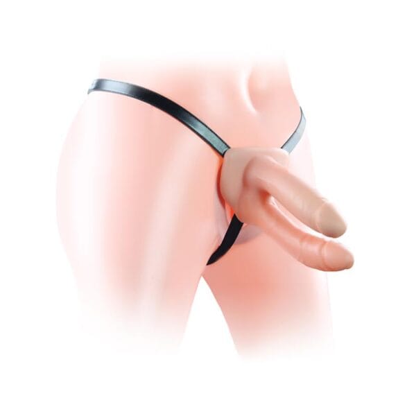 Arnés doble dildo hueco – Silicona segura para parejas