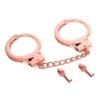 Esposas Oro Rosa con Llaves Calavera | BDSM Elegantes y Seguras | Diseño Único | Juego Erótico para Adultos