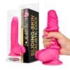 Slidy Dildo Realista Retráctil y Orientable de Doble Capa - 18 cm (7 Pulgadas)