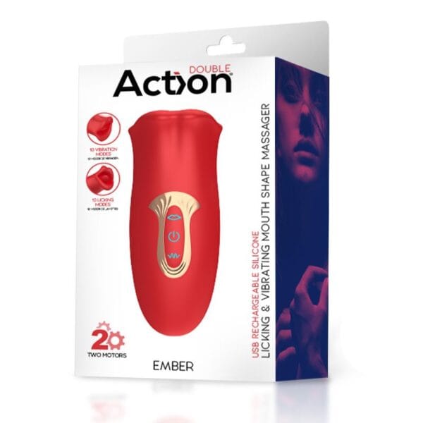 Ember Masajeador Oral con Lameteo y Vibración - Silicona Suave Recargable USB - Placer Sensorial
