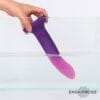 Dildo Cambia de Color Púrpura a Rosa - 14 cm Talla S - Silicona Suave - Experiencia Visual Única
