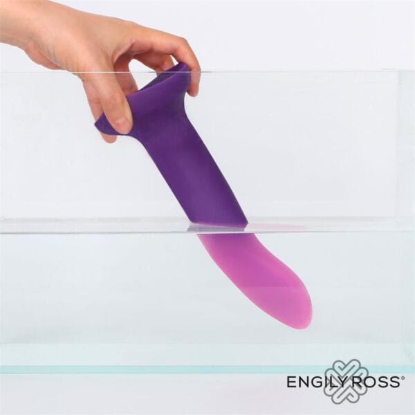 Dildo Cambia de Color Púrpura a Rosa - 14 cm Talla S - Silicona Suave - Experiencia Visual Única