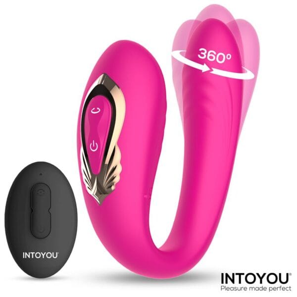 Lanty Vibrador para Parejas con Oscilación 360º y Control Remoto Inalámbrico - Placer Compartido y Rotatorio