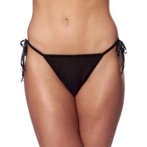 AMORABLE Tanga Fantasia Negro Talla Unica