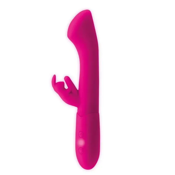 Cotton Vibrador Punto G y Conejito USB de Silicona Fucsia | Placer Dirigido y Estimulación Dual