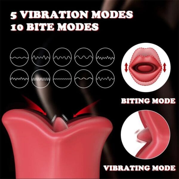 Ember Masajeador Oral con Lameteo y Vibración - Silicona Suave Recargable USB - Placer Sensorial