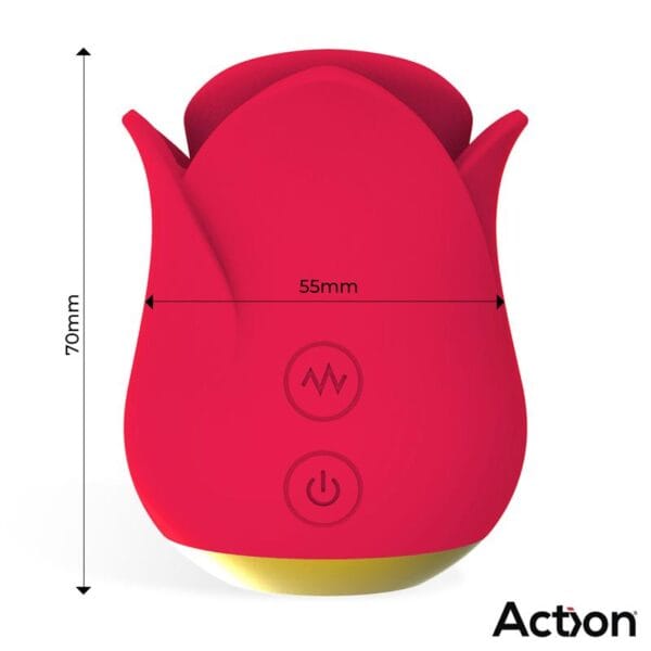 Meryl Estimulador Vibrador con Lengua - 2 Motores Potentes - Diseño de Rosa - Placer Intenso