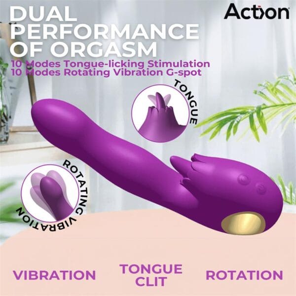Toka Vibrador con Oscilación 360º y Lengua Estimuladora - Placer Rotatorio y Sensorial