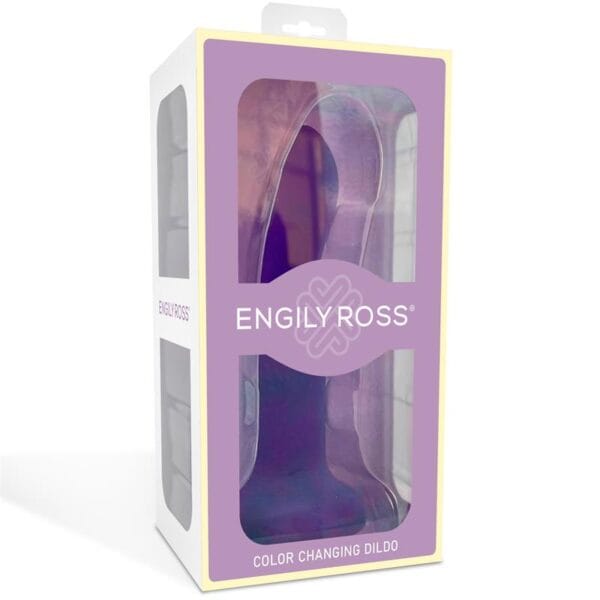 Dildo Cambia de Color Púrpura a Rosa - 14 cm Talla S - Silicona Suave - Experiencia Visual Única