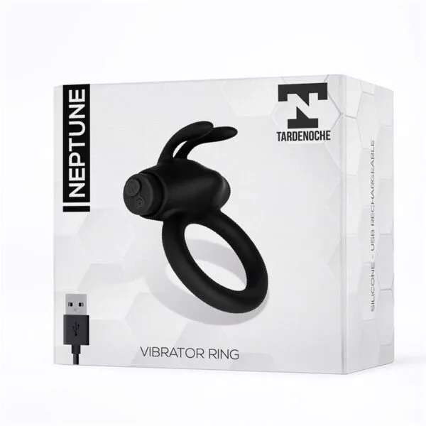 Neptune Anillo Vibrador de Silicona Recargable USB | Estimulación Duradera y Placer Intenso