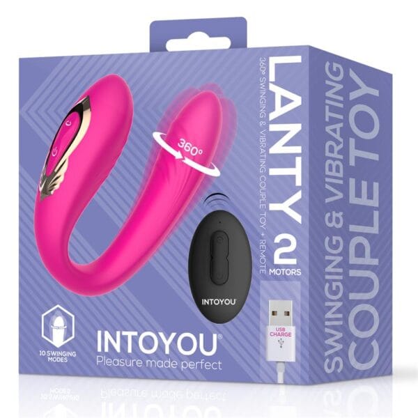 Lanty Vibrador para Parejas con Oscilación 360º y Control Remoto Inalámbrico - Placer Compartido y Rotatorio