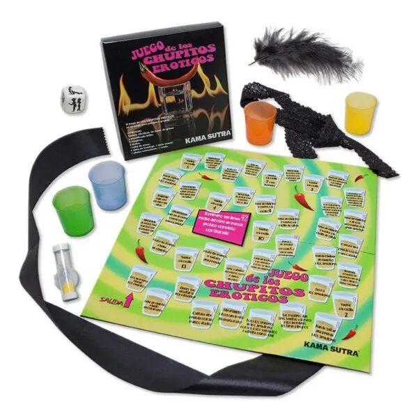 Juego de Mesa de los Chupitos Eróticos | Juego para Parejas Picante | Incluye Vasos de Chupito | Diversión Adulta y Sensual